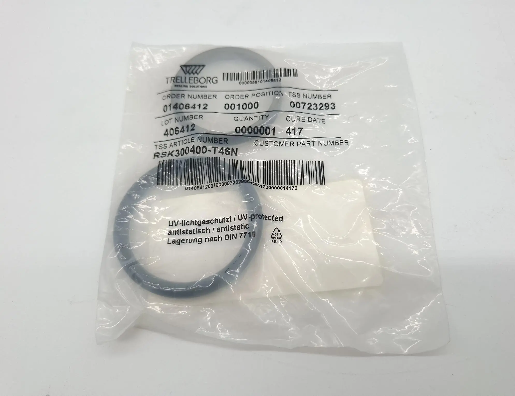 Produktfoto 1 von 4 Stück Stangendichtung für d40mm,  40/55,1x6,3, RSK300400-T46N