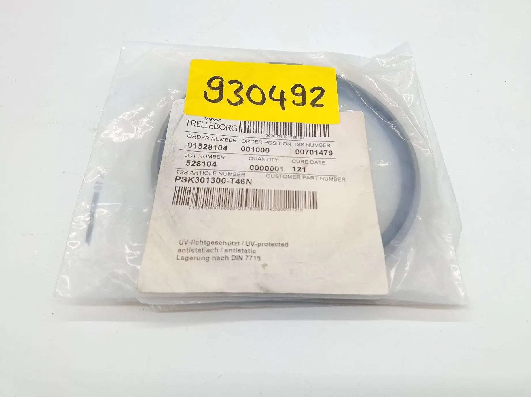 Produktfoto 1 von 2 Stück Kolbendichtung für d130mm, 114,9/130x6,3mm, PSK301300-T46N