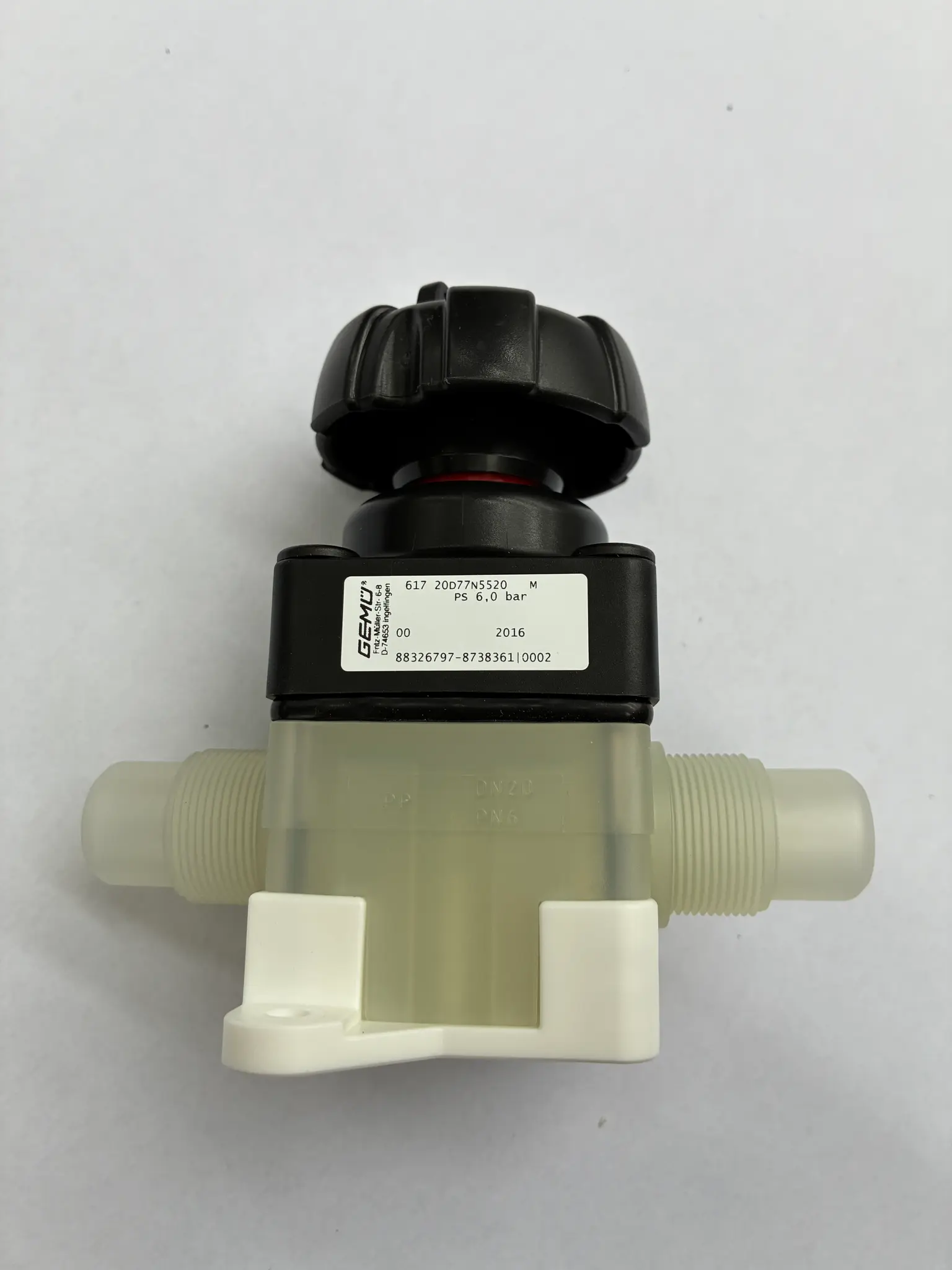 Produktfoto 1 von MEMBRANVENTIL HAND PPNATUR 3/4"FLARE, PTFE/EPDM, TYP 617
