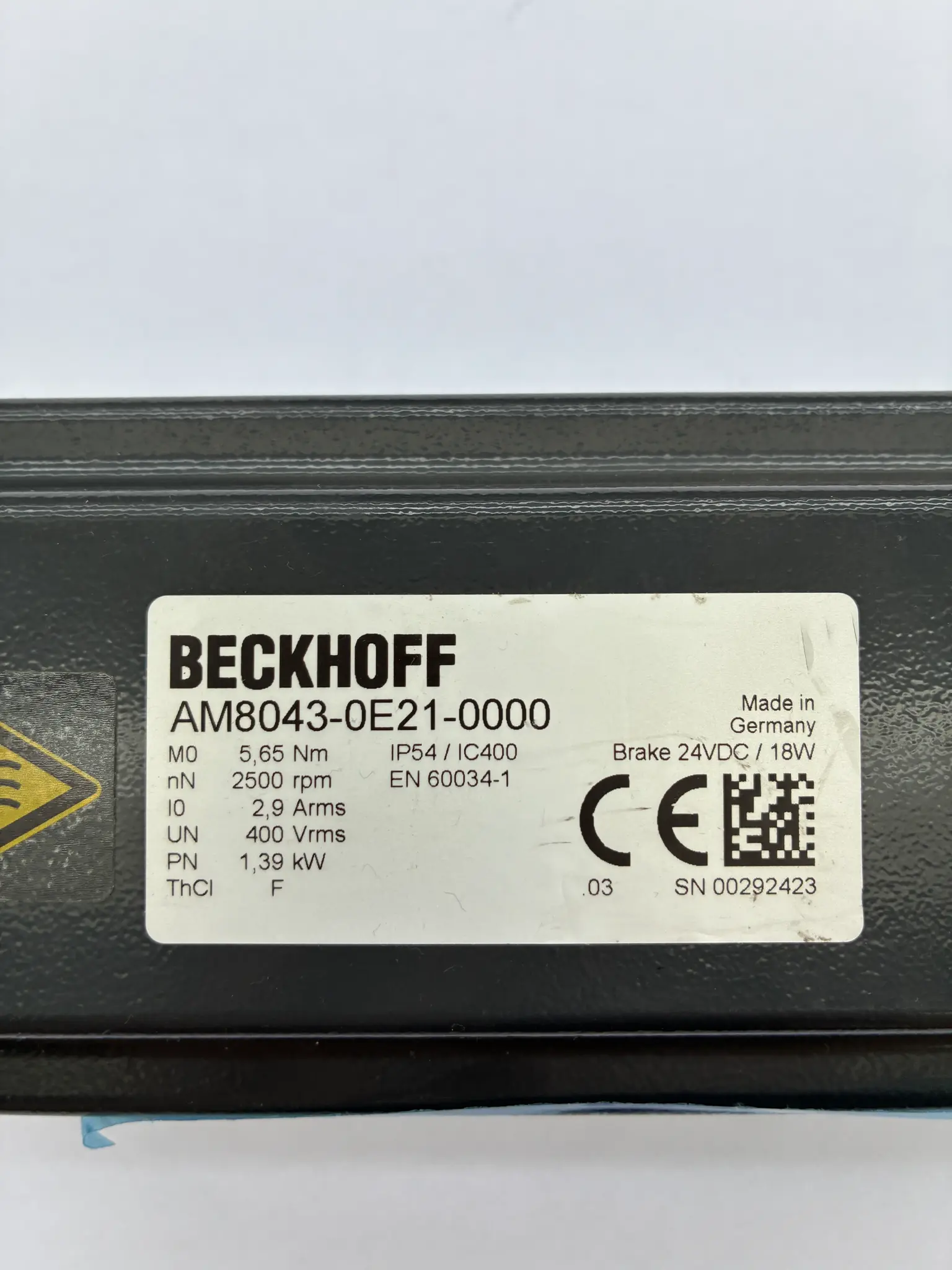 Produktfoto 1 von Drehstrom-Servomotor AM8043-0E21