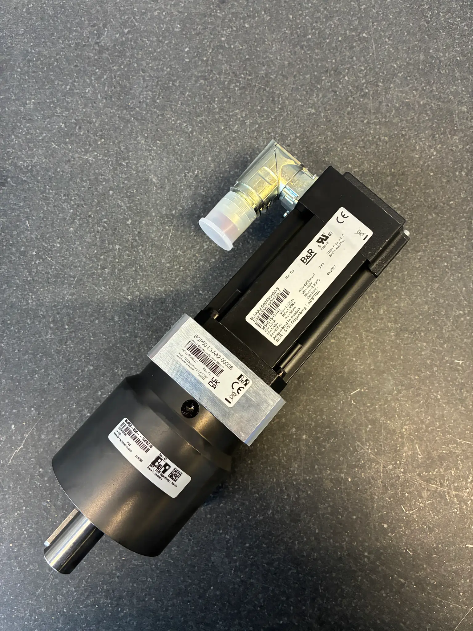 Produktfoto 1 von Servomotor & Getriebekombination, 1,27Nm, Encoder, i=100, 8GP50-LSAA2-XXXXX