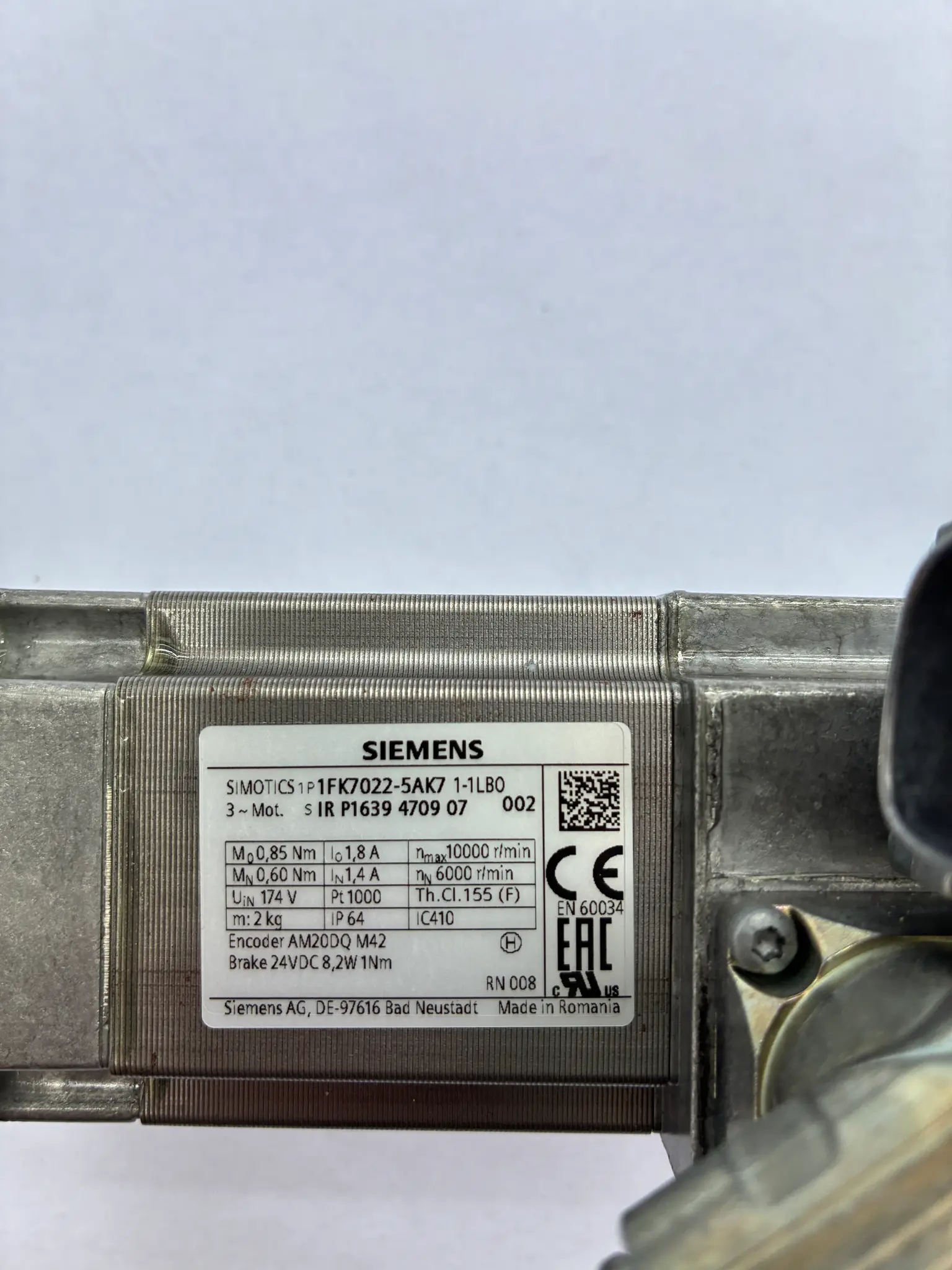 Produktfoto 1 von Servomotor 1FK7022-5AK71-1DB0 DriveCliq