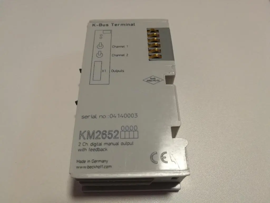 Produktfoto 1 von Beckhoff KM2652 2-channel relay module 230 V AC, 6 A, manual/automatic operation
