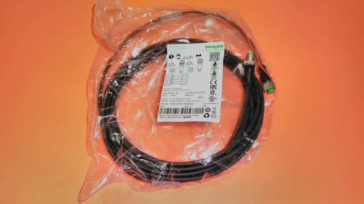 Produktfoto 1 von Murr Elektronik Kabel 7000-40041-6350500 M12 Buchse/M12 Stecker 5m 5-polig PUR
