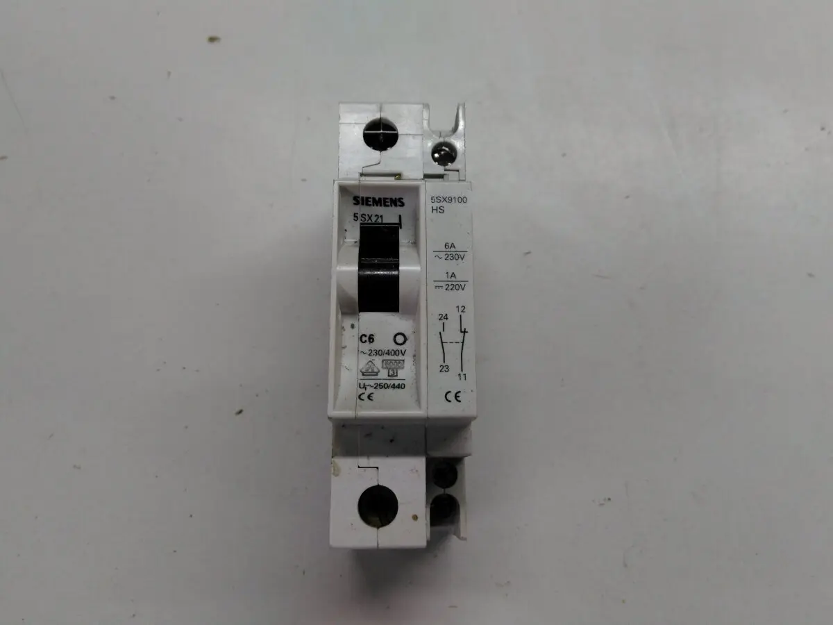 Produktfoto 1 von Leitungsschutzschalter (LS-Automat), Siemens, C6, 1polig 6A 5SX2106-7