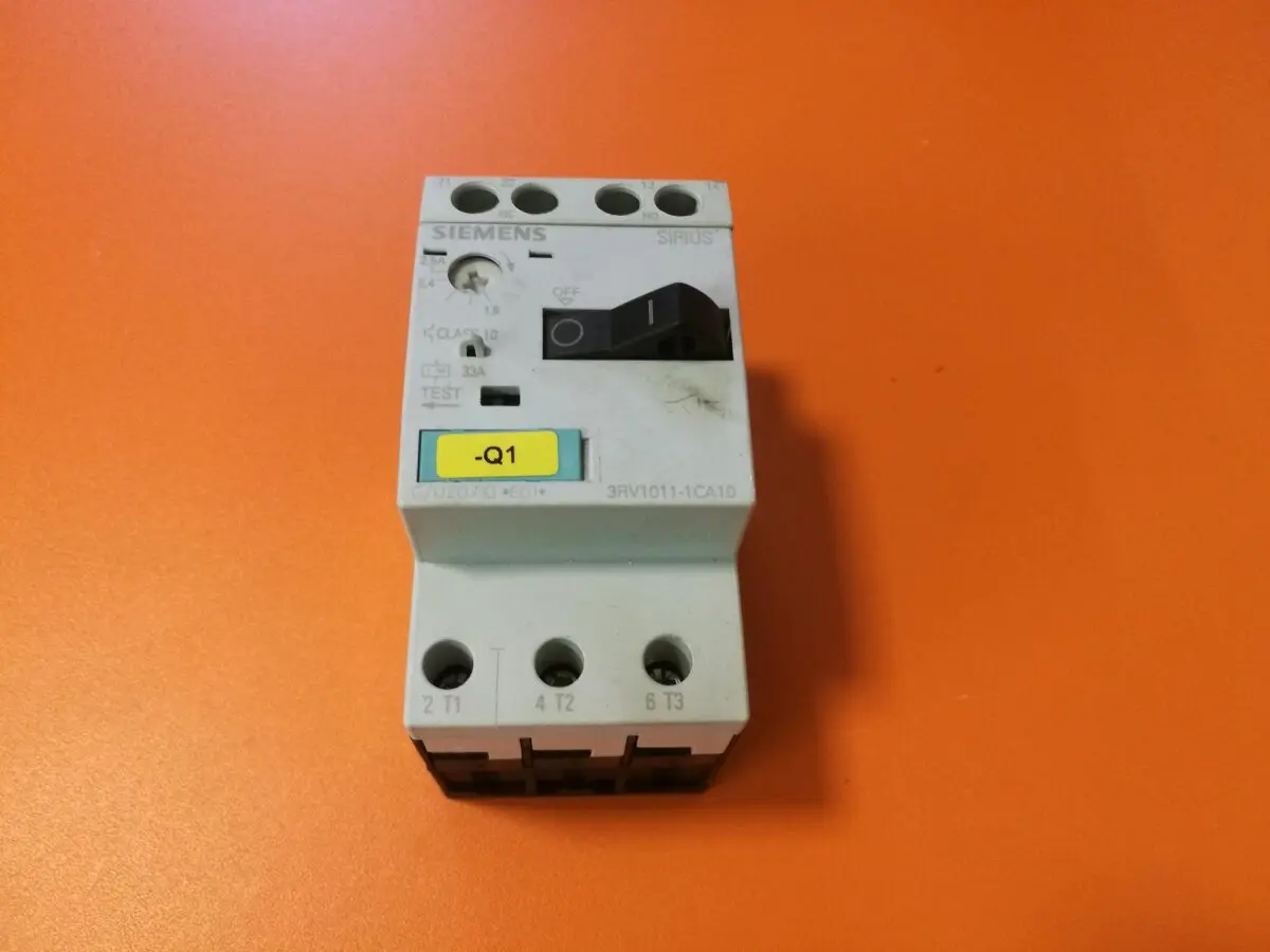 Produktfoto 1 von Siemens Leistungsschalter 3RV1011-1CA10 - 1,8 - 2,5A Motorschutz + 3RV1901-1E
