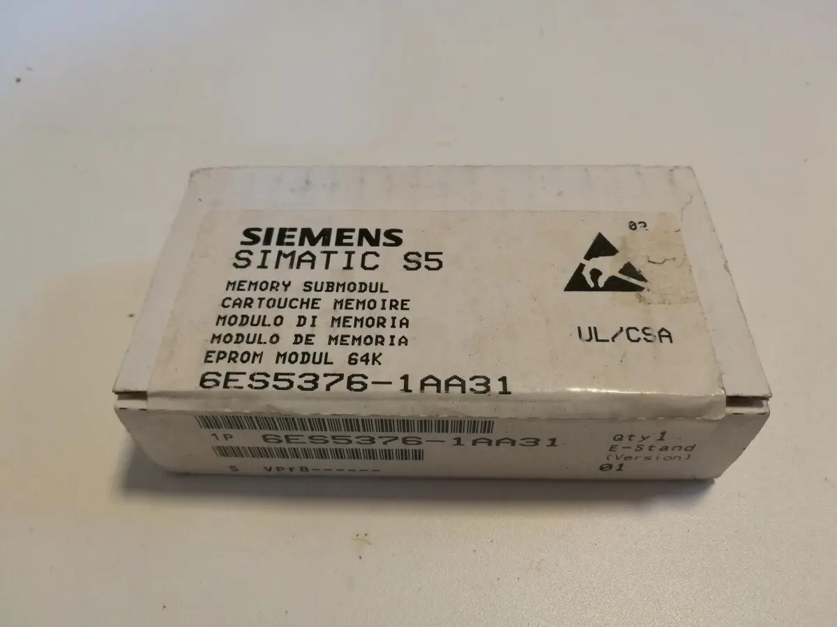 Produktfoto 1 von Siemens Simatic S5 6ES5376-1AA31  Speichermodul 64k 6ES5 376-1AA31 Memory Module