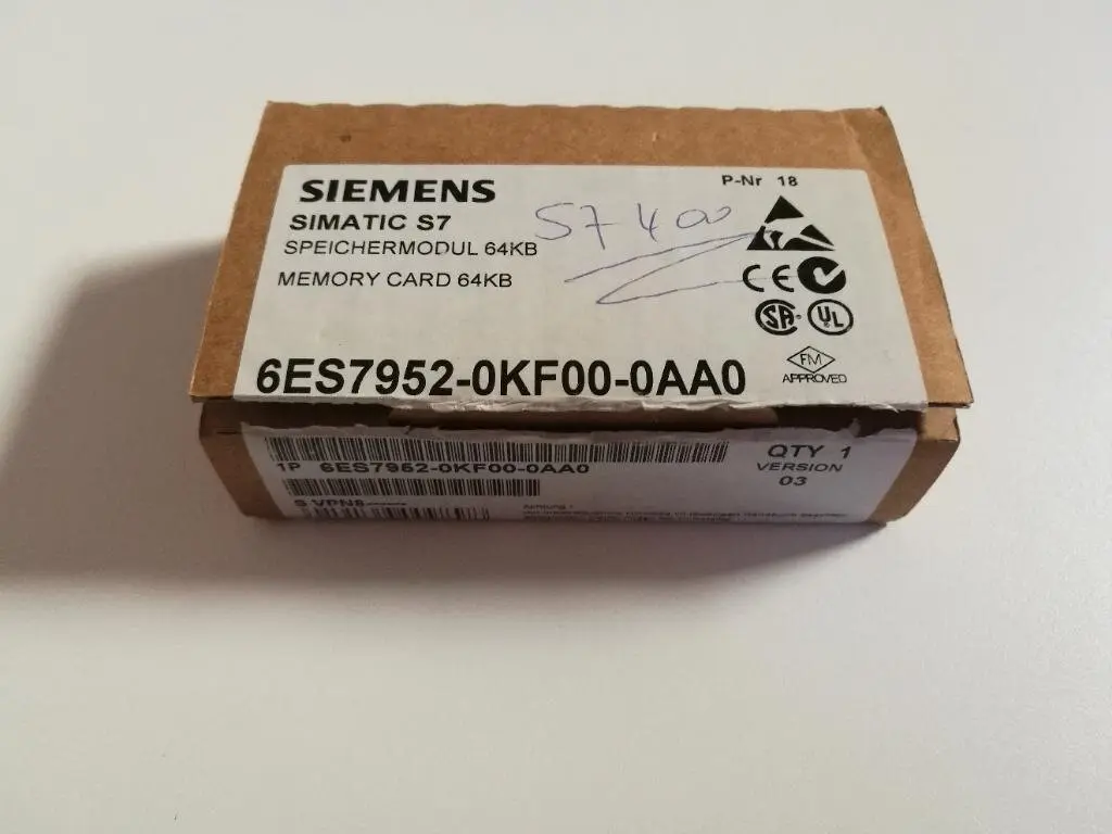 Produktfoto 1 von Siemens Simatic S7 400 Memory Card,6ES7 952-0KF00-0AA0, 64kB, 6ES7952-0KF00-0AA0