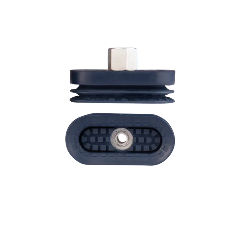 Produktfoto 1 von Oval-Balgensauger 65x30 mm (1,5 Balgen), NBR blau, mit Anschluss G1/4-IG