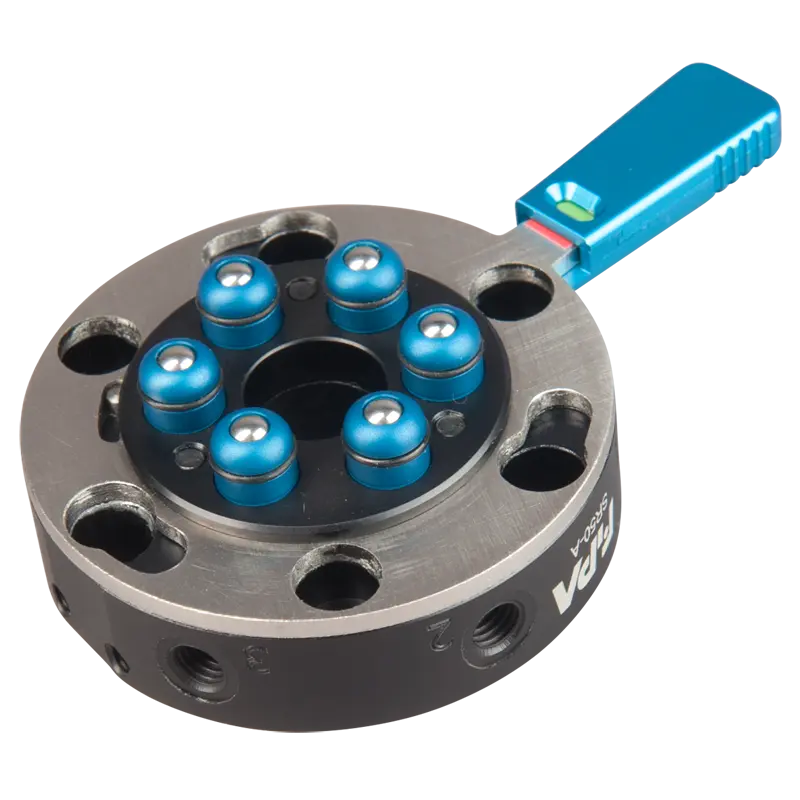 Produktfoto 1 von Schnellwechselplatte, Roboterseite, Ø 50 mm,  mit SAFE-LOCK Verriegelung, integrierte Mikroventile