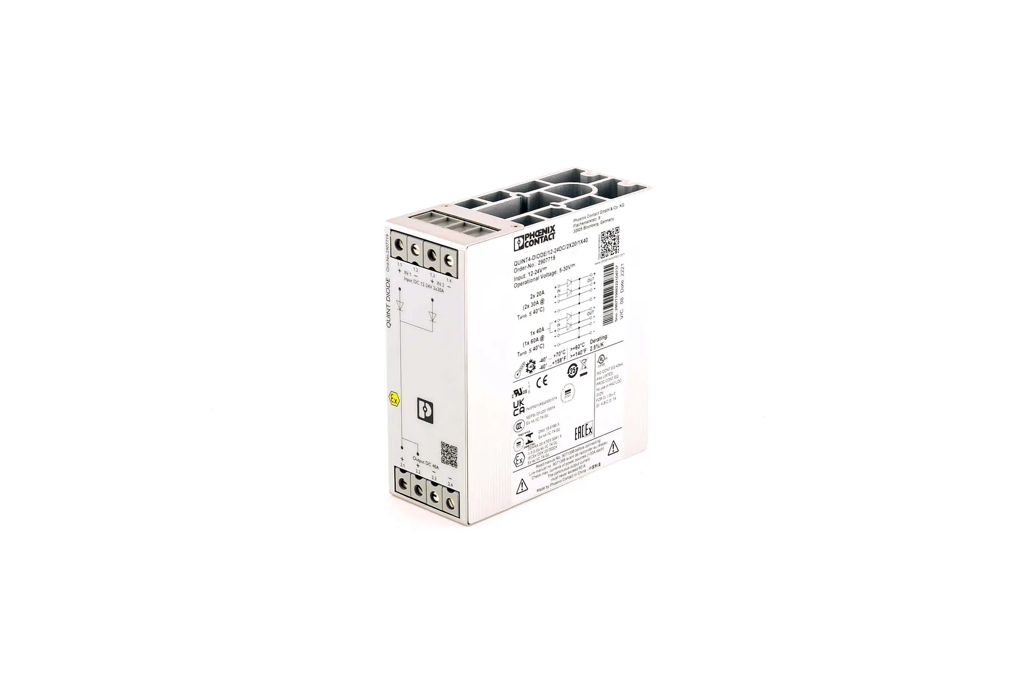 Produktfoto 1 von 2907719 ; QUINT4-DIODE/12-24DC/2X20/1X40