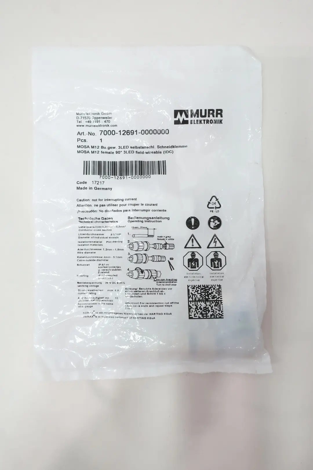 Produktfoto 1 von MURR ELEKTRONIK 7000-12691-0000000