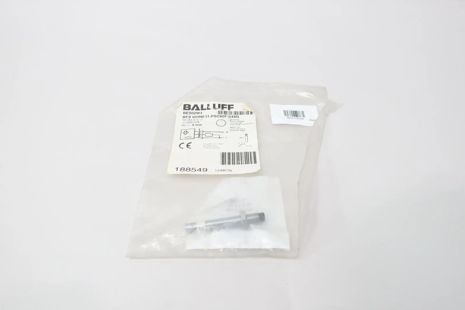 Produktfoto 1 von BALLUFF BES02W4 BES M08MG1-PSC60F-S49G