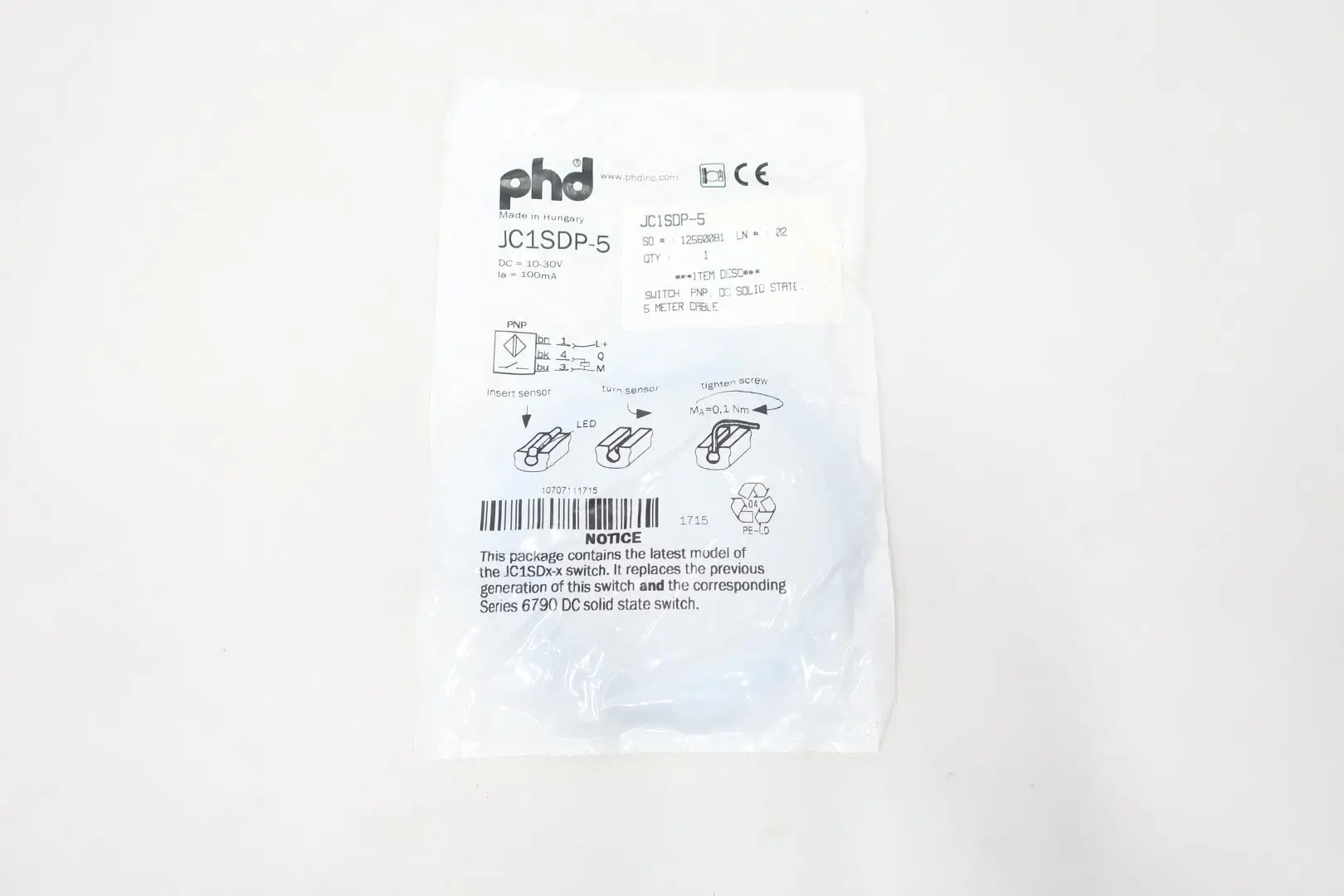 Produktfoto 1 von PHD JC1SDP-5