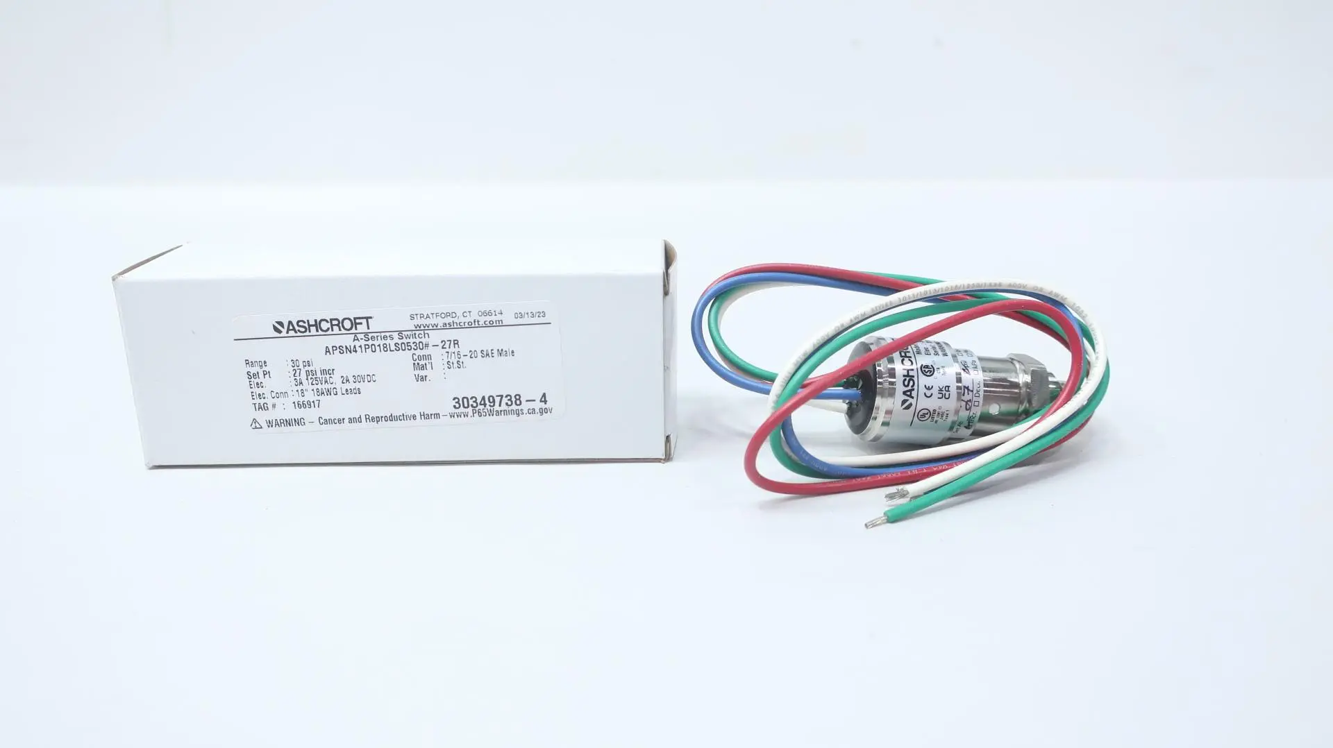 Produktfoto 1 von ASHCROFT APSN41P018LS0530#-27R