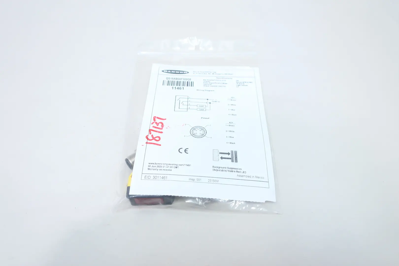Produktfoto 1 von BANNER QS18AB6AF300Q5 11461