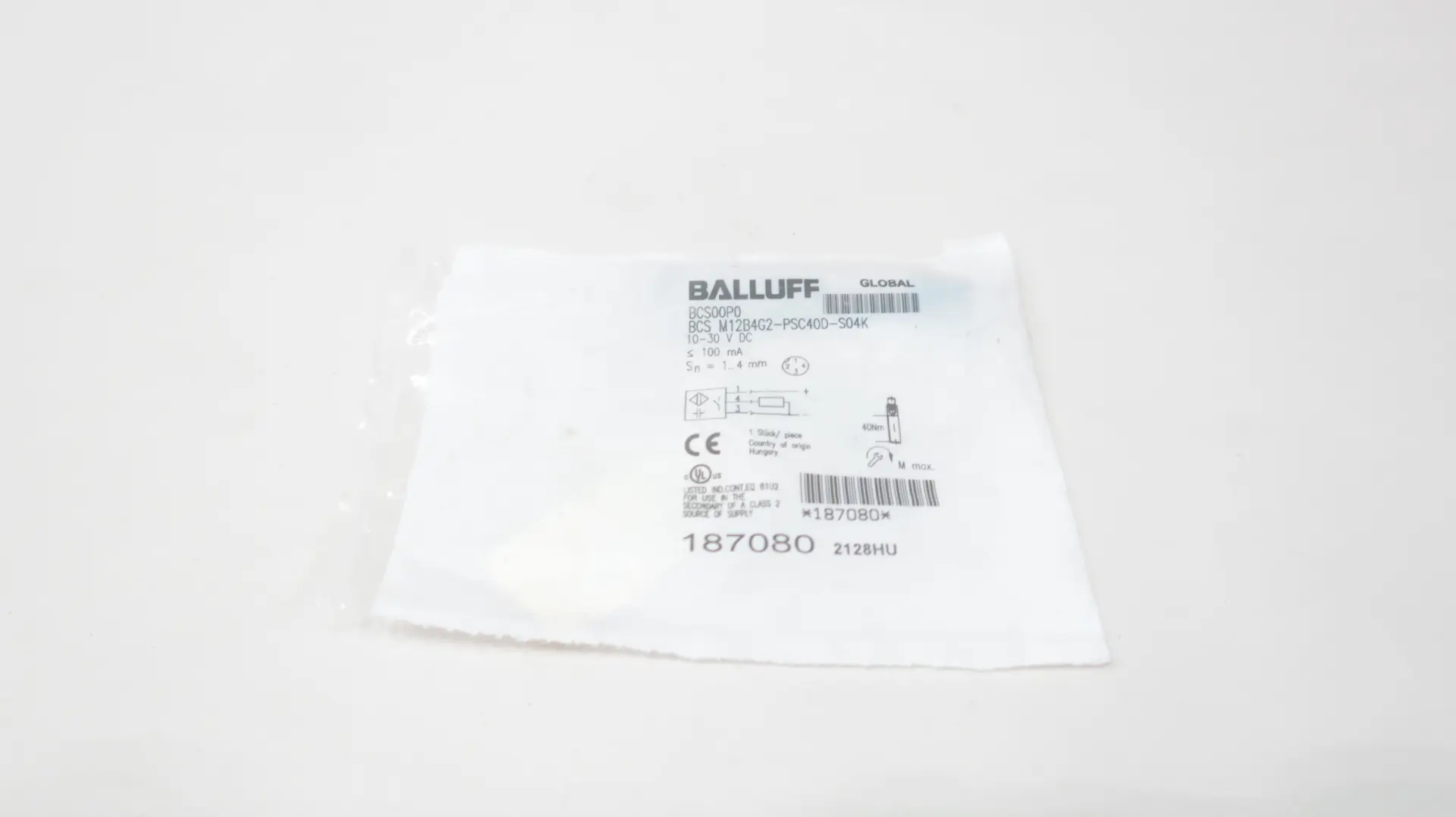 Produktfoto 1 von BALLUFF BCS00P0 BCS M12B4G2-PSC40D-S04K