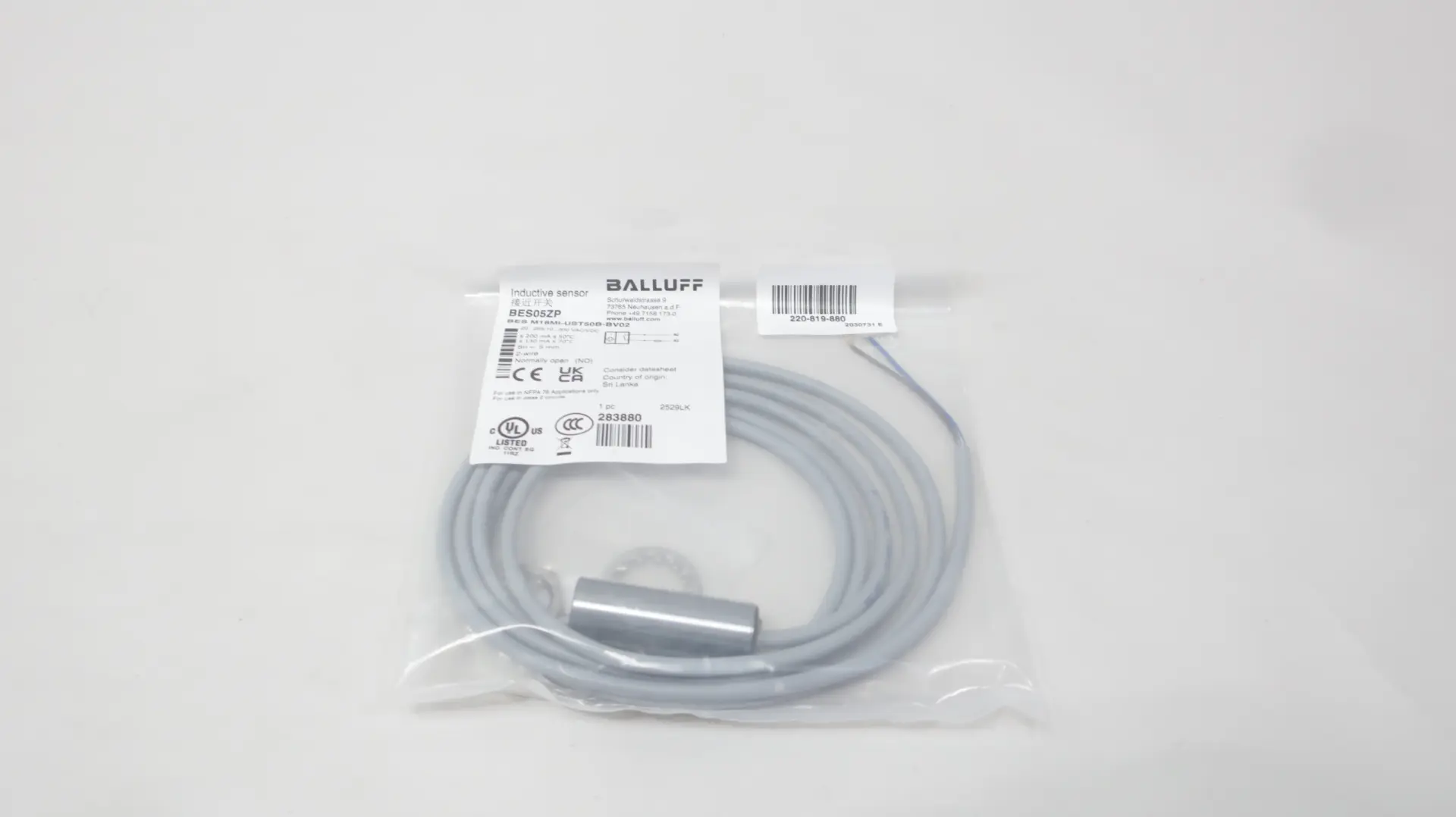 Produktfoto 1 von BALLUFF BES05ZP BES M18MI-UST50B-BV02