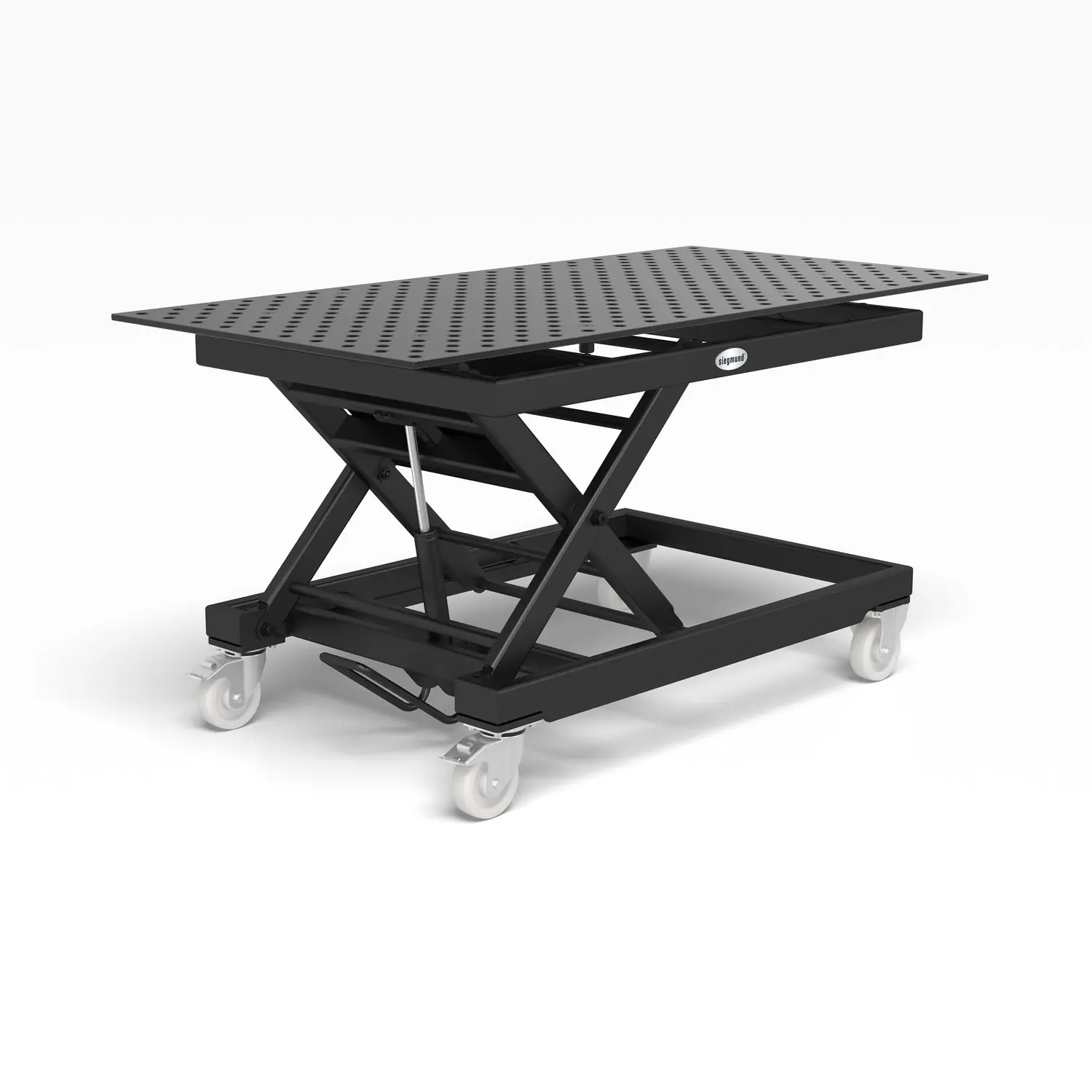 Produktfoto 1 von Mobiler Hubtisch 1000 kg inkl. Lochplatte 2000x1000x15