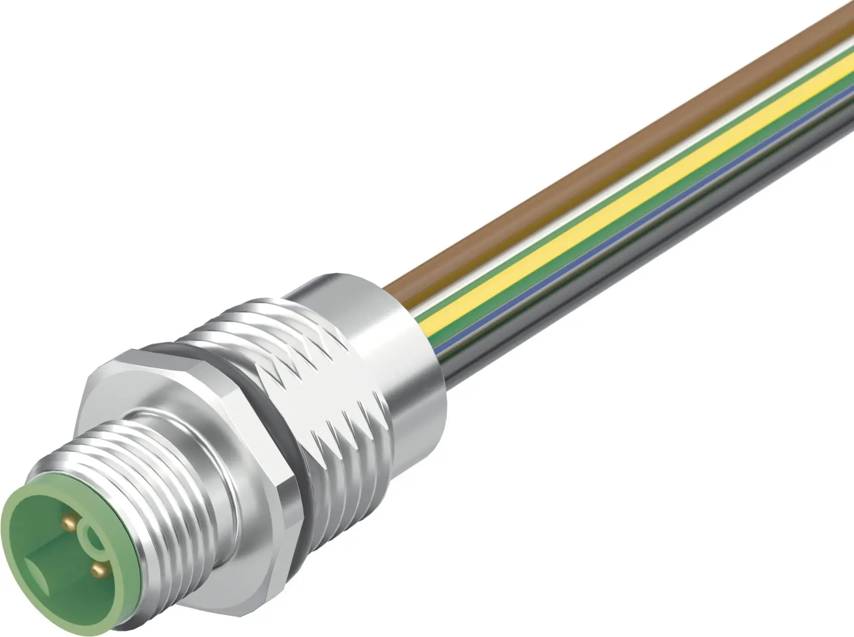 Produktfoto 1 von M12 Power K-kod. 5pol. Flanschstecker VWM