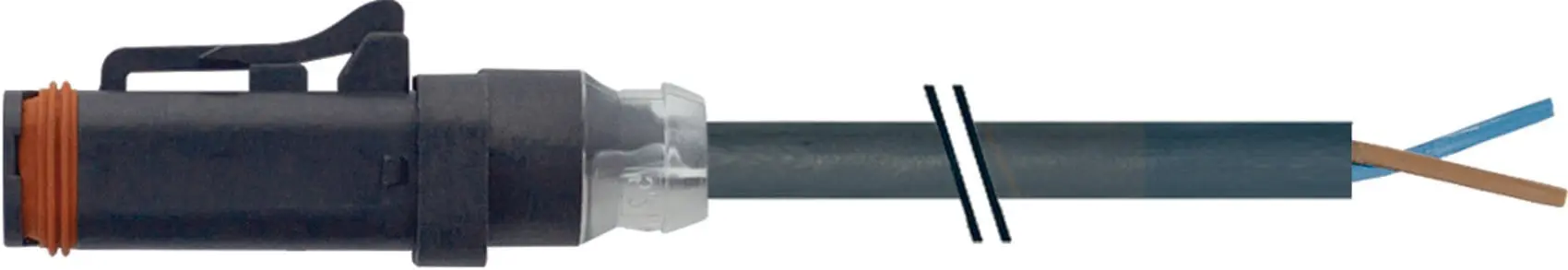 Produktfoto 1 von Ventilstecker MDC06-2s kurz LED+Diode PUR 2x0.75 sw UL/CSA+schleppk. 5m