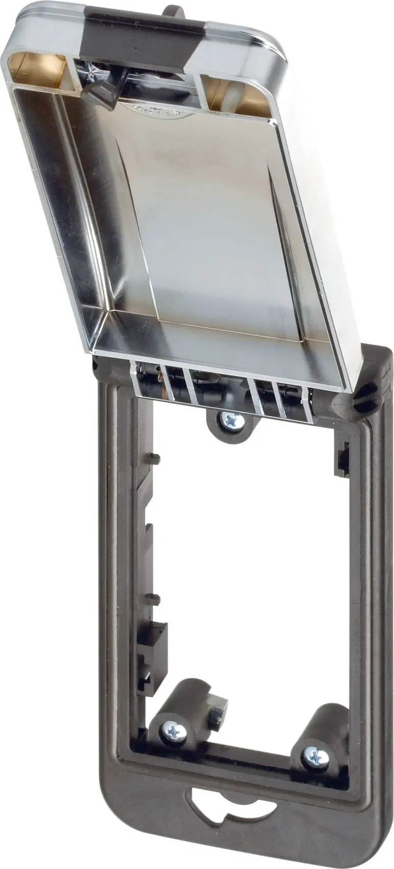 Produktfoto 1 von Rahmenmodul 1-fach metallic Doppelbartschliessung