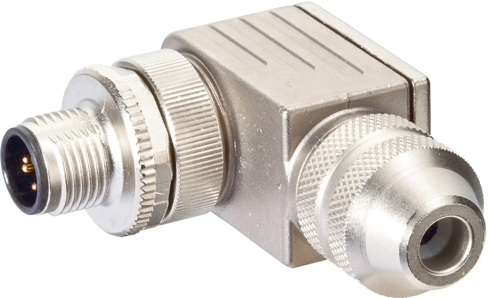 Produktfoto 1 von M12 D-CodenStecker gewinkelt 6..8MM gesch.