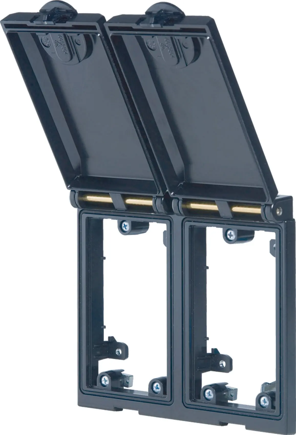 Produktfoto 1 von Modlink MSDD Frontplattenschnittstelle R ahmenmodul 2-fach sw metall