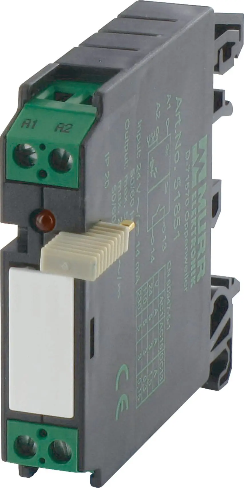 Produktfoto 1 von RMM 11/24VDC mit schl. Masse Ausgangsrel ais IN: 24 VAC/DC - OUT: 250 VAC/DC / 5
