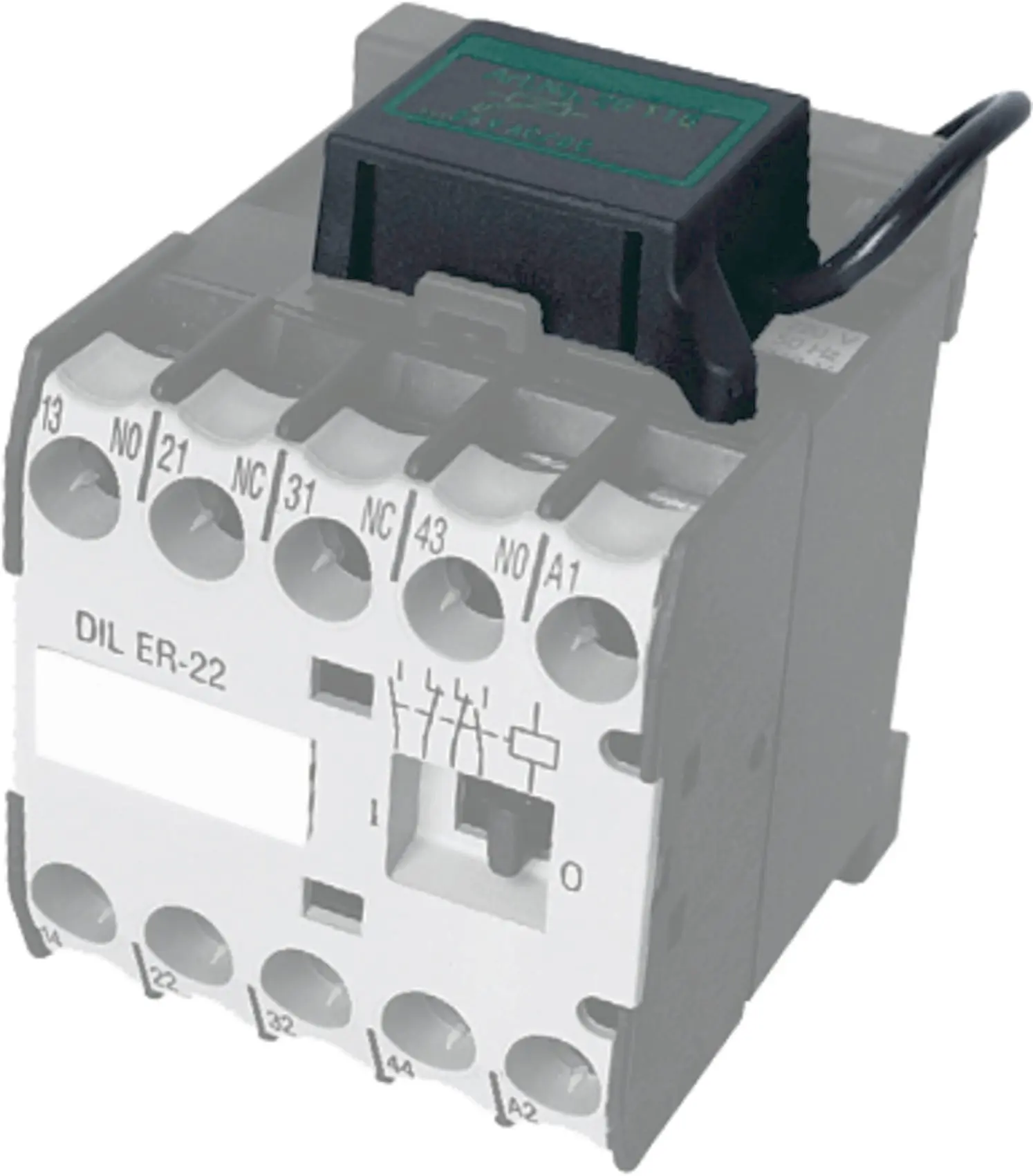 Produktfoto 1 von Moeller Schaltgerätentstörmodul Varistor Glied, 230VAC/DC DILE-VG-230-M