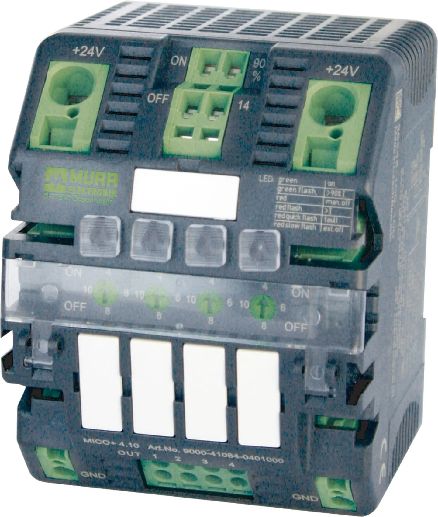 Produktfoto 1 von MICO+ 4.4 Lastkreisüberwachung, 4-kanalig IN: 24VDC OUT: 24V/1-2-3-4ADC