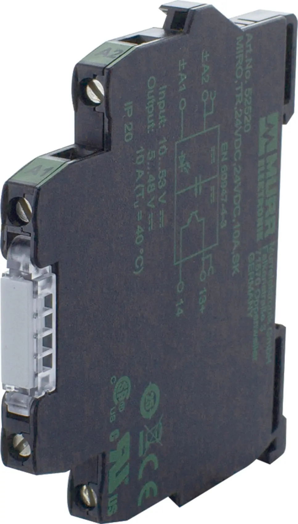 Produktfoto 1 von MIRO TR 24VDC 24VDC 10A SK Optokopplermo dul IN: 53 VDC - OUT: 48 VDC / 10 A 6,2
