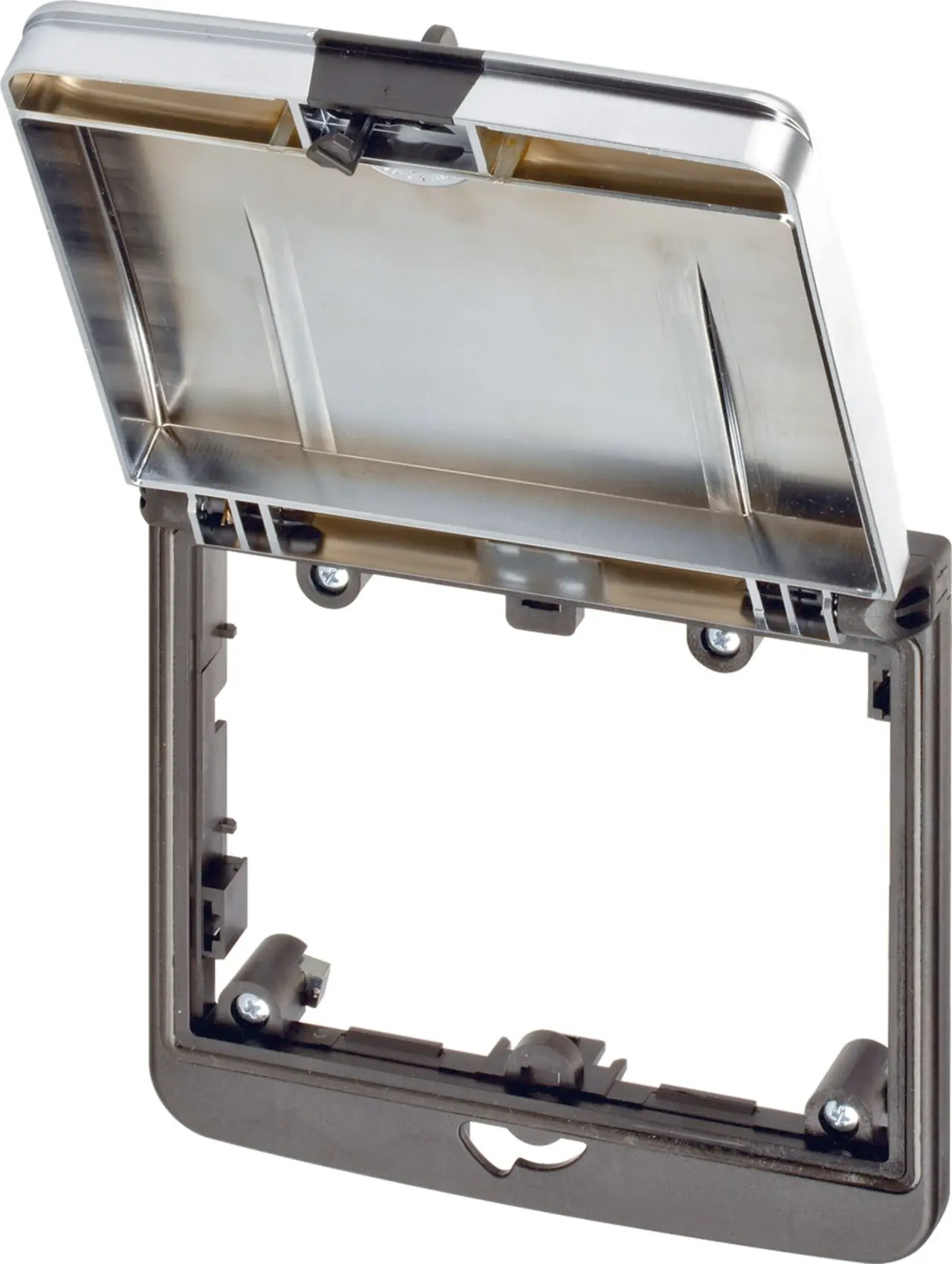 Produktfoto 1 von Modlink MSDD Frontplattenschnittstelle Rahmenmodul 2-fach metallic