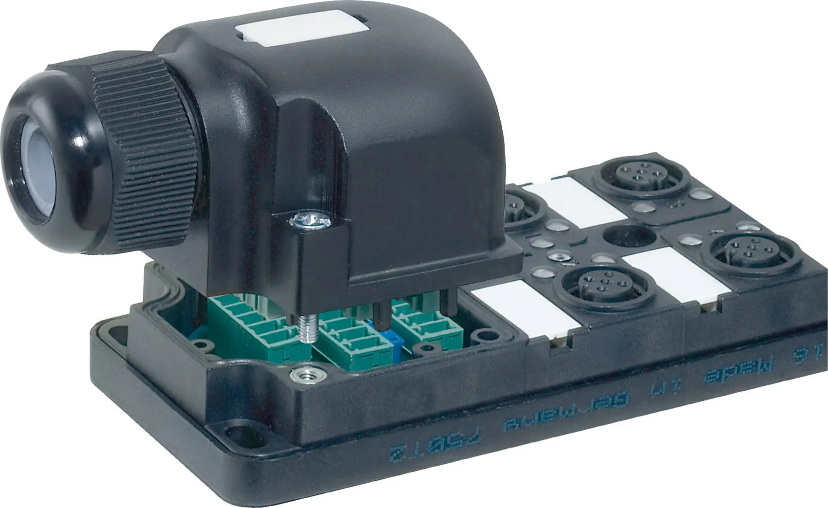 Produktfoto 1 von MVP12, 4xM12, steckb. Haube FK Universalverteiler, PIN's einzeln ausgef