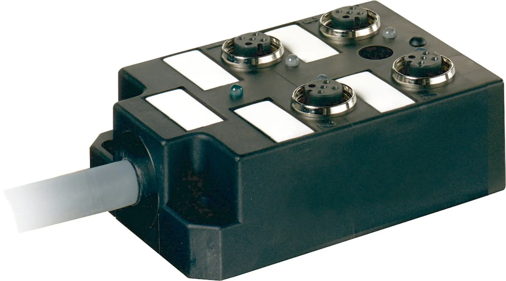 Produktfoto 1 von Passiv-Vert. Kunstst.,4xM12,5pol,Ltg.fes t 3.0m PUR-JB 8*0,34+3*0,75