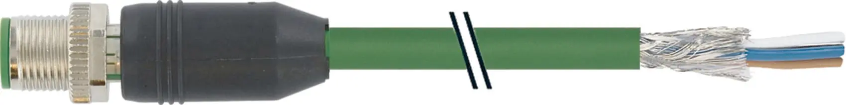 Produktfoto 1 von M12St.ger.geschirmt d-cod,freies Ltg-ende,Ethernet PUR-OB 2x2x0,34 geschi