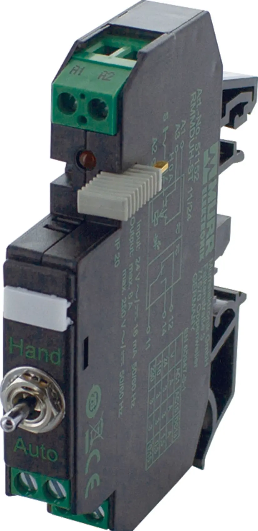 Produktfoto 1 von RMMDUH-ST 11/24 Ausgangsrelais mit Kipps chalter IN: 24 VAC/DC - OUT: 250 VAC/DC