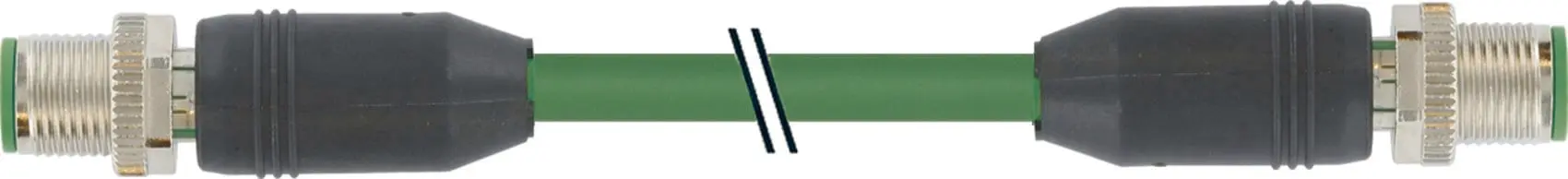 Produktfoto 1 von M12 St. ger. auf M12 St. ger. geschirmt, Ethernet
