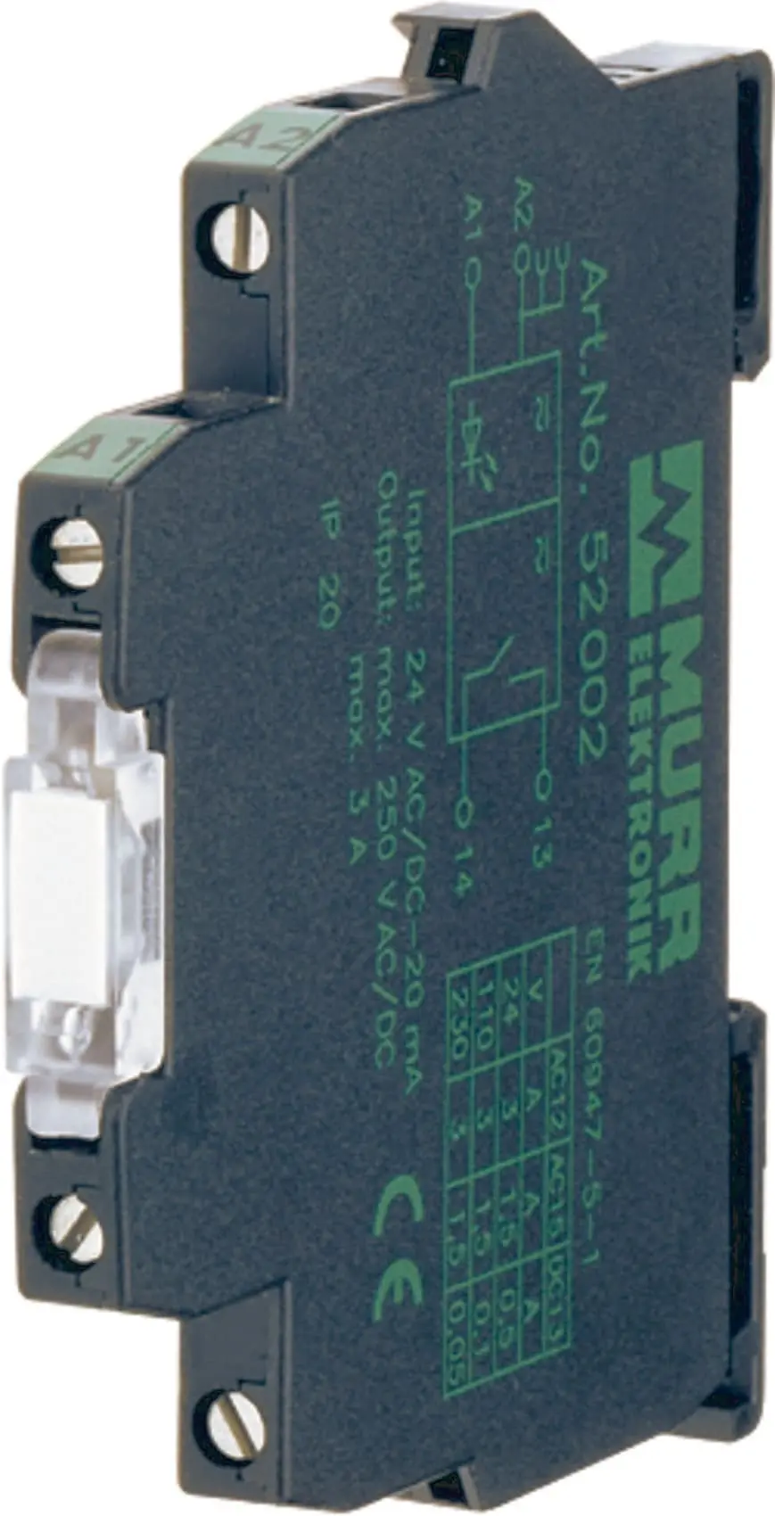 Produktfoto 1 von MIRO 6,2 24VDC-1S Eingangsrelais IN: 24 VDC - OUT: 250 VAC/DC / 6 A 1 Schließer
