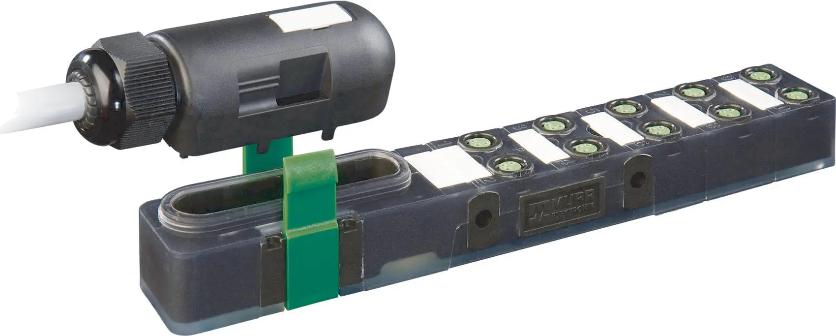Produktfoto 1 von MVP8N-LN10D384 15.0m Exact8, 10xM8, 3-po l., Haube,steckb. FK 15.0m PUR-OB