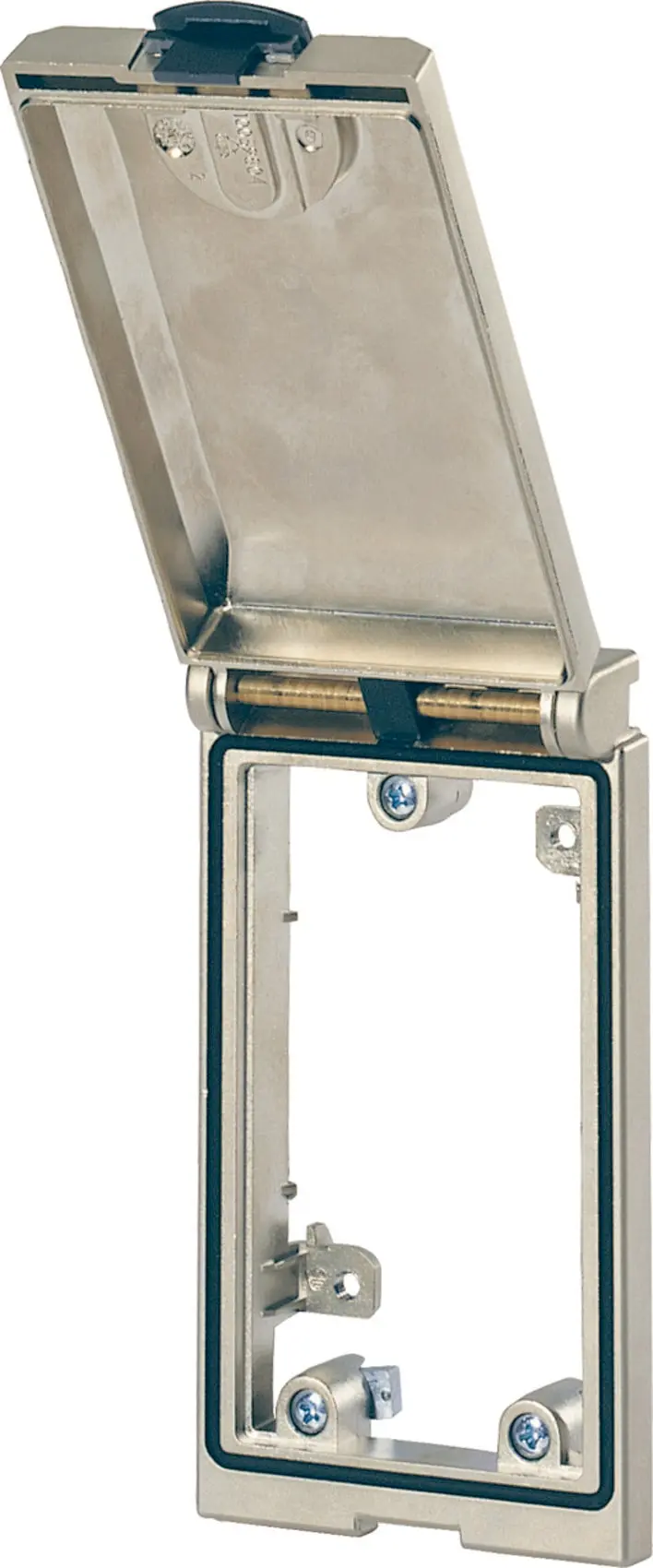 Produktfoto 1 von Modlink MSDD Frontplattenschnittstelle R ahmenmodul 1-fach IP65 matt vernickelt