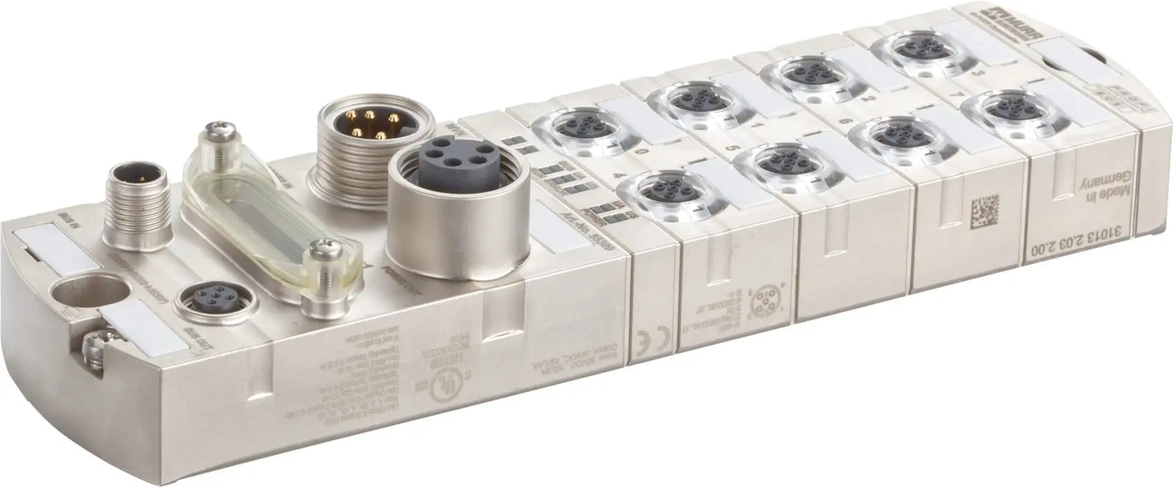 Produktfoto 1 von MVK E/A Kompaktmodul, Metallausführung P rofibus DP, 8 multif.Kanäle / 8 dig.