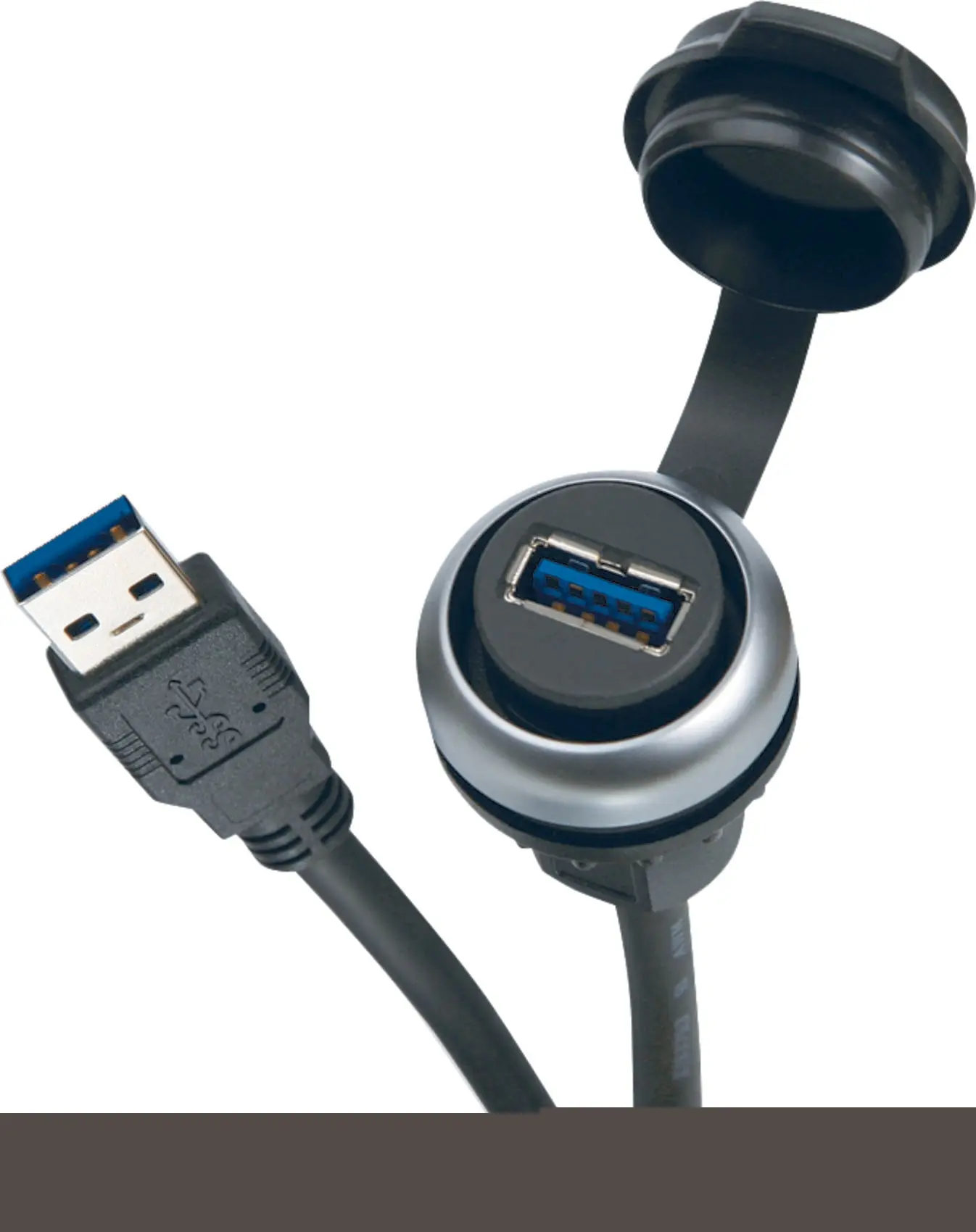 Produktfoto 1 von MSDD Einbaudose USB 3.0 BF A, 2.0 m Kabelverlängerung