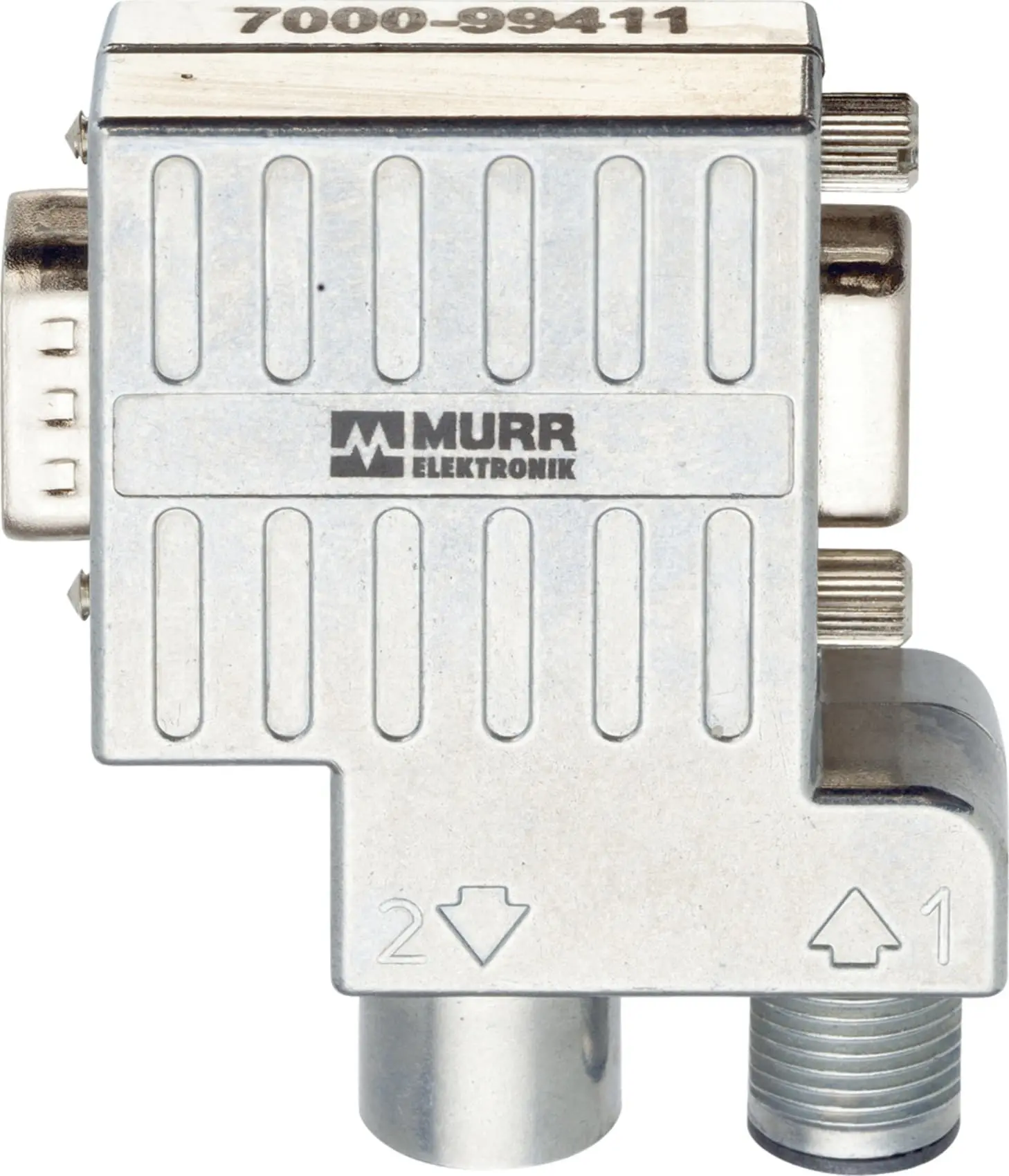 Produktfoto 1 von M12/D-Sub Profibus Adapter 90° M12 Stecker B-cod./M12 Buchse B-cod.