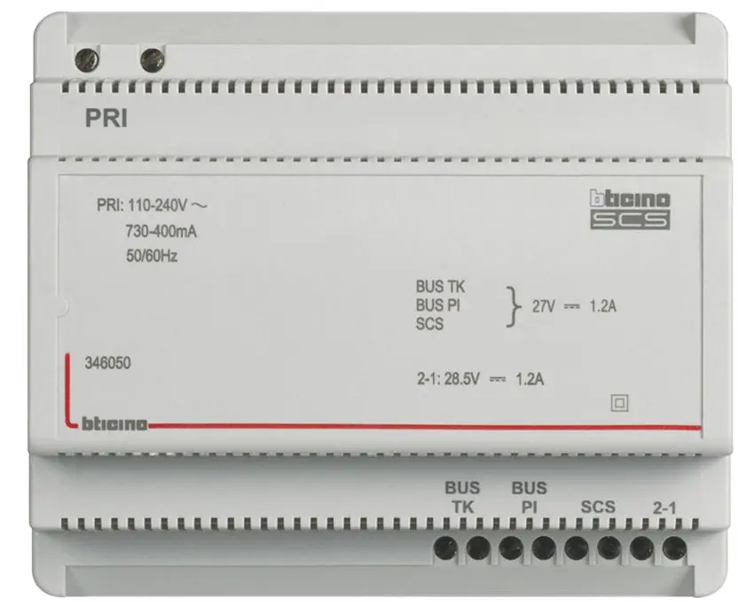 Produktfoto 1 von Netzgerät 2-Draht m.integriertem Videoadapter 6 TE DIN