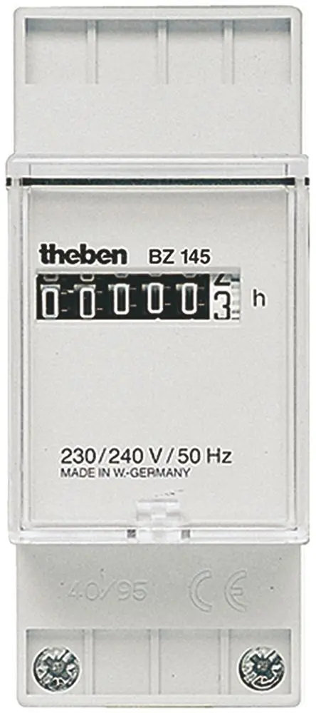 Produktfoto 1 von Betriebsstundenzähler DIN-Schiene 2 TE, Reiheneinbau, REG, Hutschiene, 24V