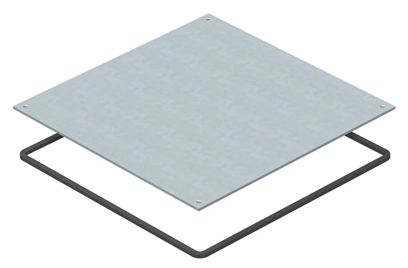 Blinddeckel UZD350-2/3 für Nasspflege 383x383x4, St, FS