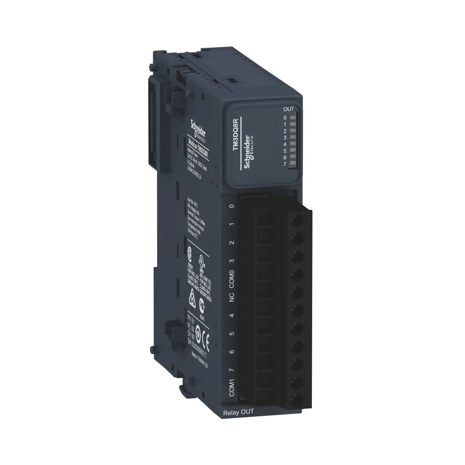 Produktfoto 1 von E/A-Erweiterung TM3 EA-Modul 8 digitale Ausgänge Relais Schraubanschluss