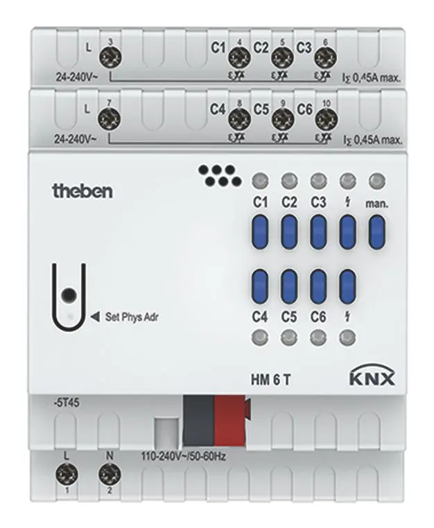 Produktfoto 1 von 6-fach KNX-Heizungsaktor, KNX TP, Data Secure
