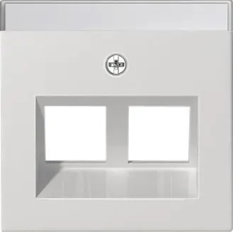 Produktfoto 1 von Abdeckung BSF Modular Jack 30° 2fach System 55 Reinweiß matt